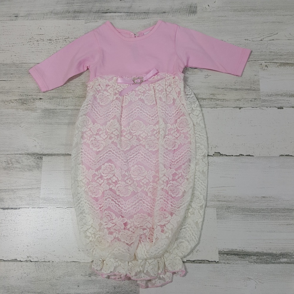 Cach Cach Baby Girl Sleeper Gown One Piece  New